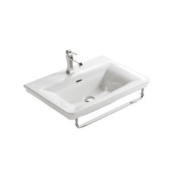 Фото Раковина подвесная Globo Relais (RE070.BI*1+PL070CR) хром, белый