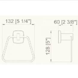 Фото Кольцо для полотенец Nofer Classic 09047.B Нержавеющая сталь глянцевая