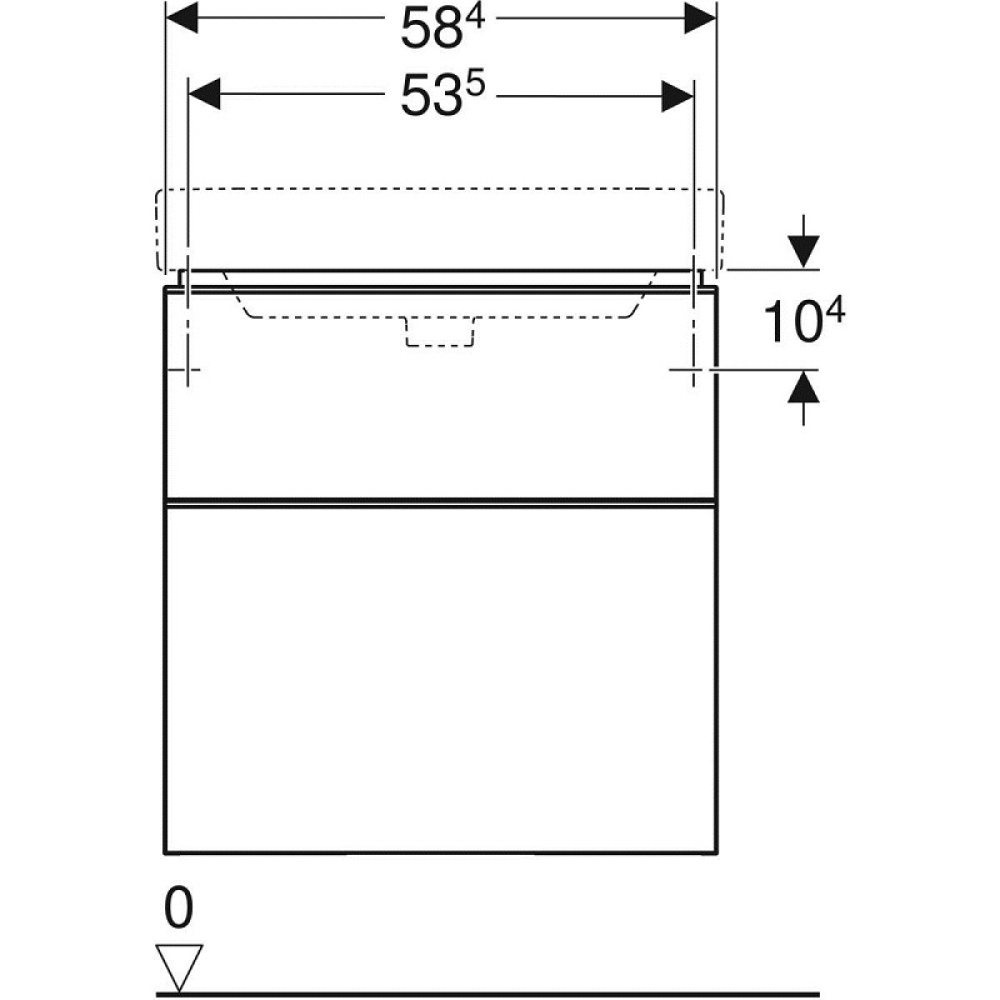 Фото Geberit Smyle Square 500.352.JK.1 Тумба для раковины, с ящиками выдвижными