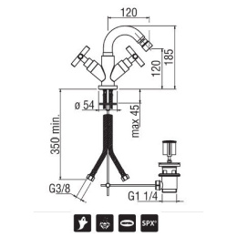 NOBILI Spring SP57119/1CR Смеситель для биде (хром)