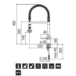 NOBILI Plus PL00300/3CR Смеситель для кухни (хром)