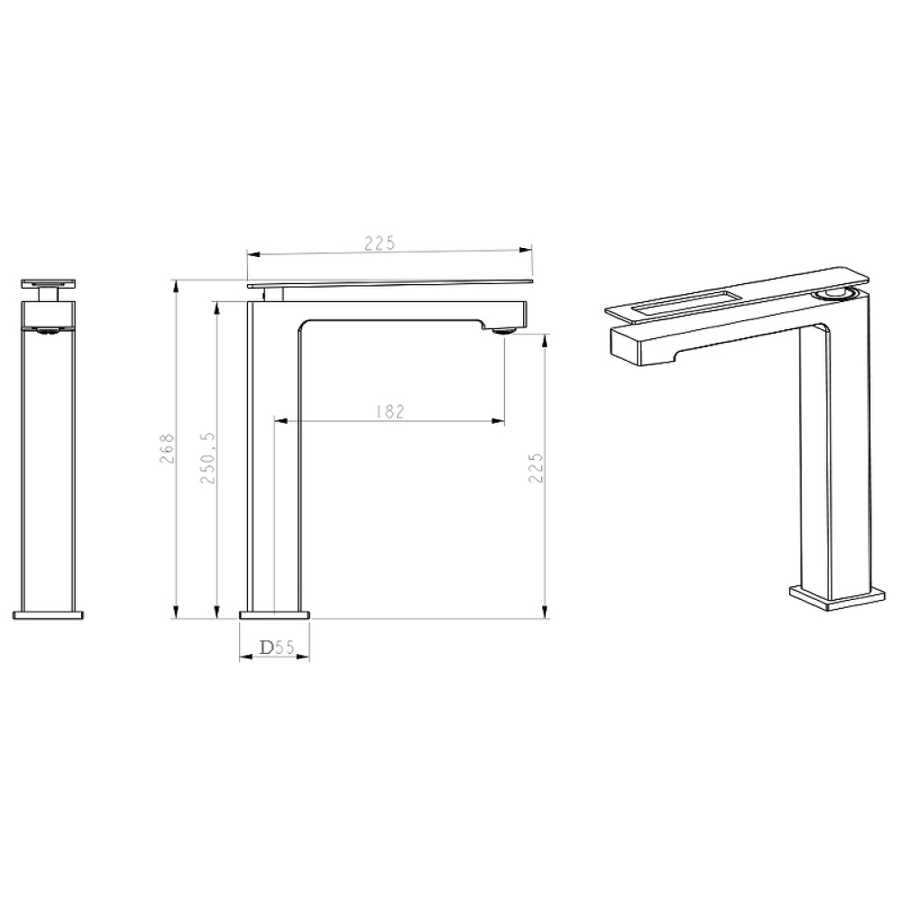 Фото Смеситель для умывальника Boheme Q (142-GG) золото