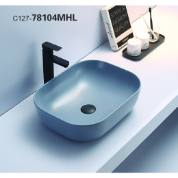 Раковина 50,5 см CeramaLux (78104MHL-4голубой) Прямоугольная