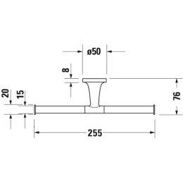 Держатель туалетной бумаги Duravit Starck T (0099384600) черный