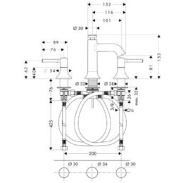 Смеситель для раковины 14113 000 Hansgrohe Talis Classic