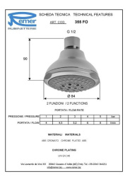 Remer SHOWERS RR355FO Душевая головка с шарнирным соединением