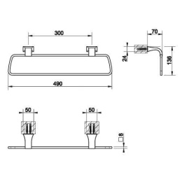 Полотенцедержатель Gessi Mimi (33300#031) хром