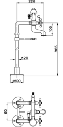 Фото Смеситель для ванны Cisal Arcana Ceramic AC00420021, хром