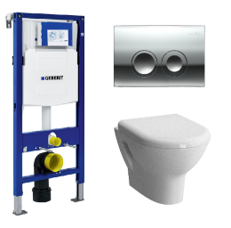 Инсталляция Geberit с унитазом Vitra Zentrum 5785B003-0075, сиденье микролифт Vitra Zentrum (458.122