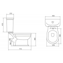 Унитаз BelBagno Boheme BB115CP