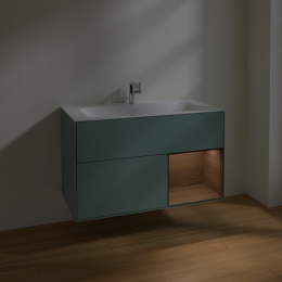 Villeroy Boch Finion F040GNGM Тумба под раковину 996х498 мм (walnut veneer/olive matt)