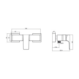 Смеситель для душа Villeroy&Boch Architectura Square TVS125001000K5 (чёрный матовый)
