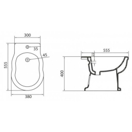 Биде BelBagno Boheme BB115B, напольное
