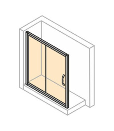 Фото Душевая дверь Huppe X1 140401.069.321 с неподвижным сегментом 190 x 100 см