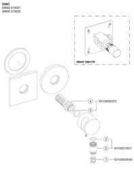 Подключение шланга Keuco Ixmo (59592010001) хром