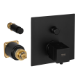 Смеситель термостатический для душа Remer Q-Elegance QT09KBNO, черный матовый