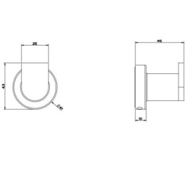 Крючок Gessi Emporio (38921#299) черный