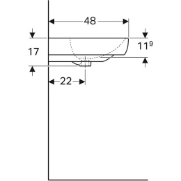 Geberit Smyle Square 500.248.01.1 Раковина, подвесная
