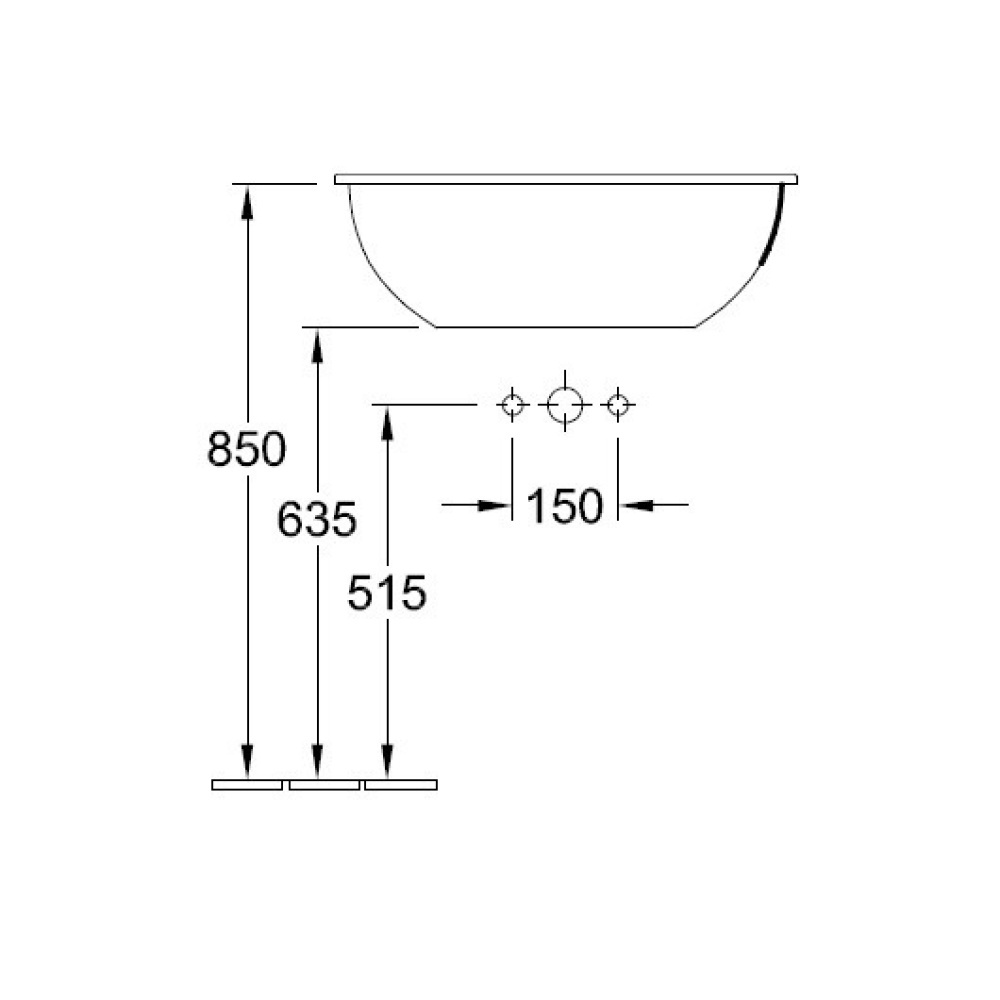 Раковина 6155 30 R1 Villeroy&Boch Loop Friends, 660*470 мм