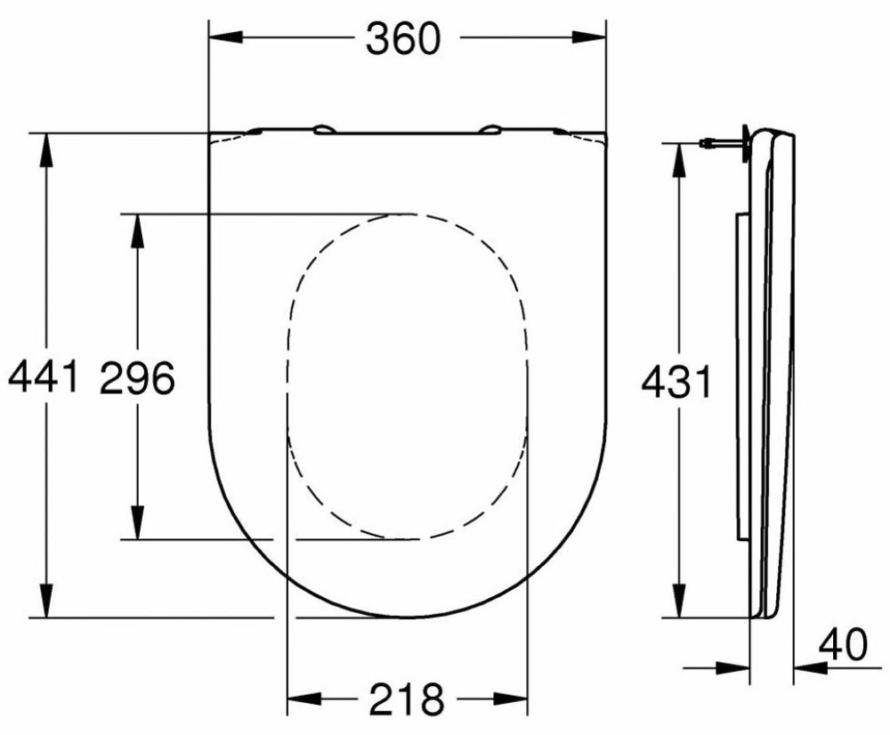 Фото Сиденье с крышкой Grohe Essence 39577000 для унитаза