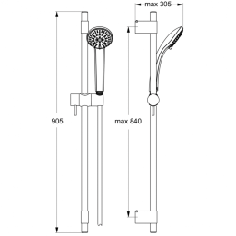 Душевой гарнитур Ideal Standard Idealrain Pro (B9832AA) хром