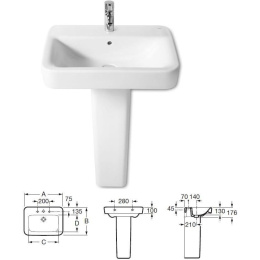 Пьедестал для раковины Roca Senso Square (337513000) белый