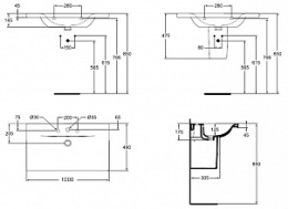 Раковина Ideal Standard Connect E812601 100 см