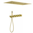 Душевая система встроенная с термостатом Timo Petruma SX-5329/17SM золото матовое
