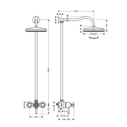 Фото Душевая система Axor Montreux (16570830) никель брашированный