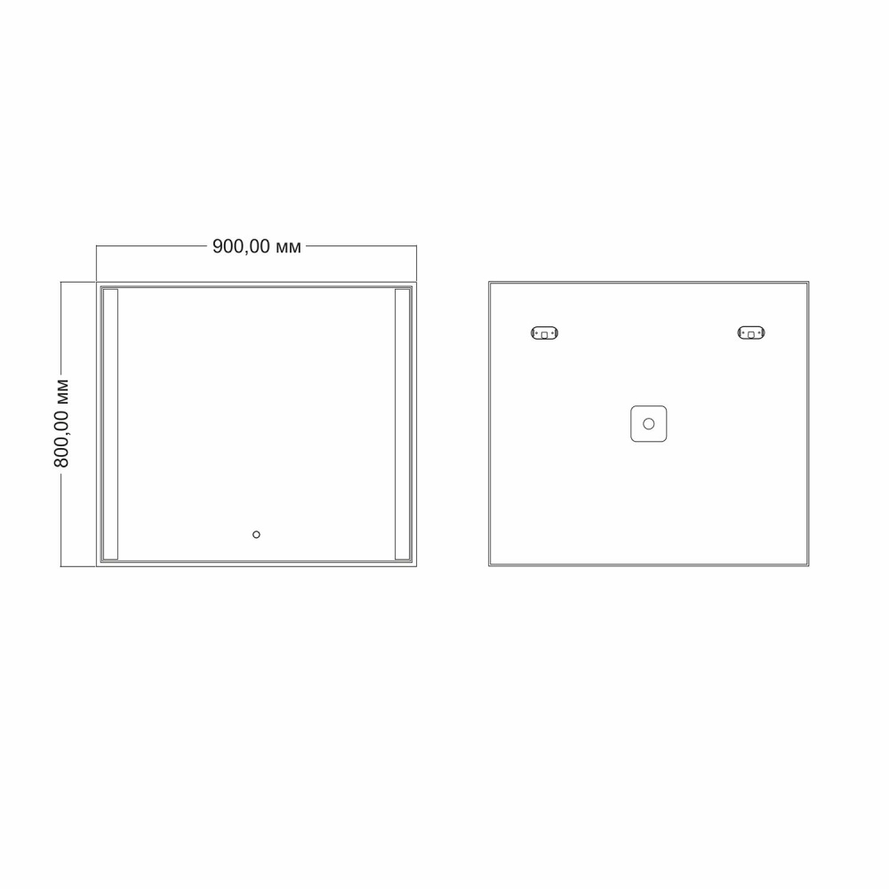 Зеркало с подсветкой MIXLINE Бон 900*800 (545527)