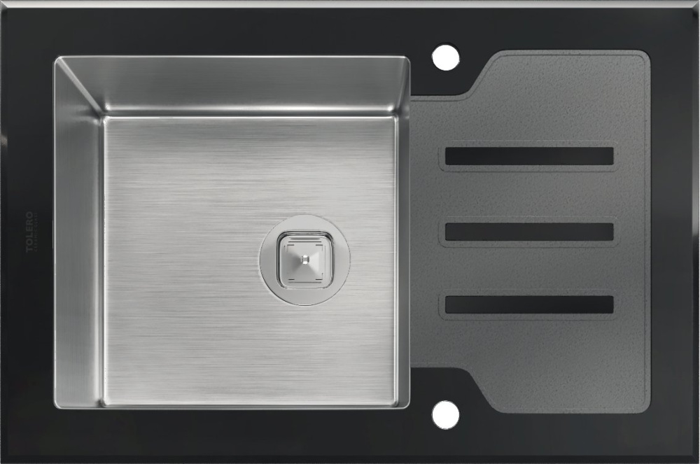 Фото Кухонная мойка TOLERO Ceramic Glass TG-660 (TG-660 Чёрная)
