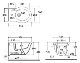 Фото Биде подвесное Galassia Ethos (8440MNE), цвет черный