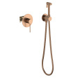 Смеситель встроенный с гигиеническим душем Timo Saona 2389/19SM розовое золото