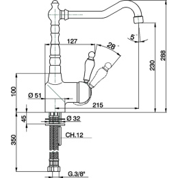 Фото Смеситель для кухни Cisal Arcana Empress EM00253027