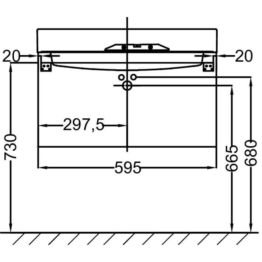 Тумба для раковины Jacob Delafon Rythmik EB1301 подвесная, 60 см