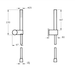 Фото Душевой гарнитур Vitra Origin (A4554326) бронза
