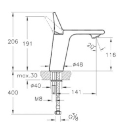 Смеситель для раковины Vitra Memoria (A42329) хром
