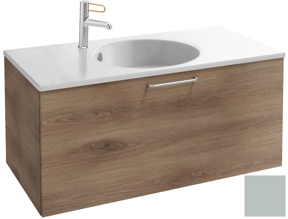 Фото Тумба под раковину Jacob Delafon Odeon Rive Gauche 90 см, EB2513-RX-G92, цвет миндальный глянцевый, 