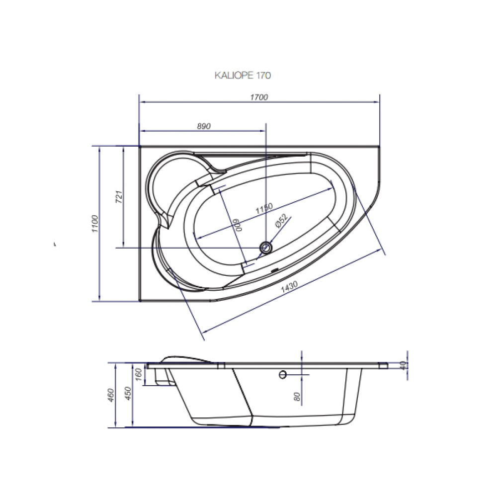 Фото Акриловая ванна 170x110 Cersanit (63443)