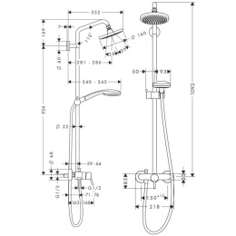 Душевая система Hansgrohe Croma 100 (27154000) хром