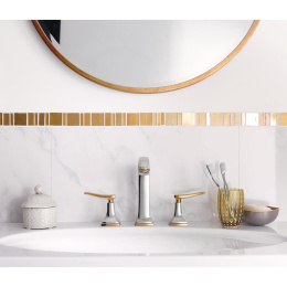 Смеситель для раковины на 3 отверстия 31331090 Hansgrohe Metropol Classic (хром, золото)