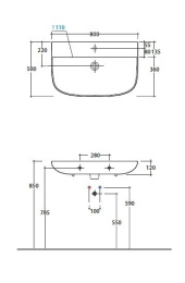Раковины Раковина подвесная Globo Stockholm (LA080.BI) белый