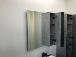 Comforty 00004149063 Зеркало-шкаф "Эдинбург-75" бетон светлый