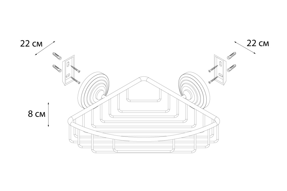 Фото Мыльница FIXSEN Retro решетка угловая (FX-83809B)