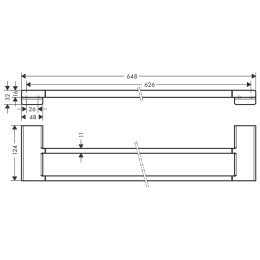 Фото Полотенцедержатель Hansgrohe AddStoris (41743670) черный матовый
