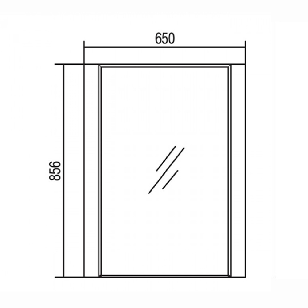 Зеркало Aquaton Альпина 65 дуб молочный 1A133502AL530
