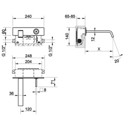 Смеситель для раковины Gessi Rettangolo (26184#031) хром