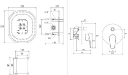 Смеситель скрытого монтажа Ravak  (X070045), хром