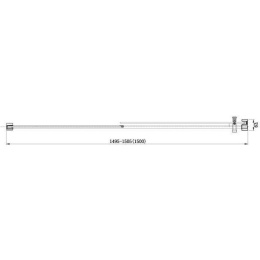 Душевая дверь Aquanet Delta NPE6121 150, прозрачное стекло