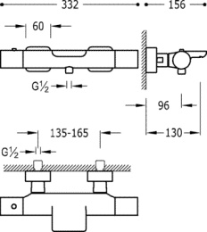 Фото Tres Loft 20017401 Смеситель для ванны